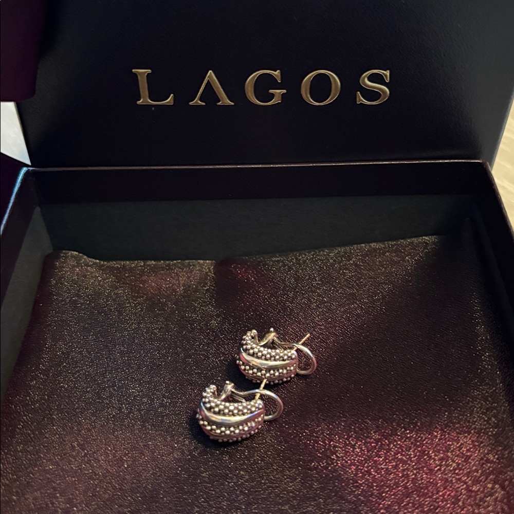 LAGOS Sterling Silver Caviar Beaded Earrings